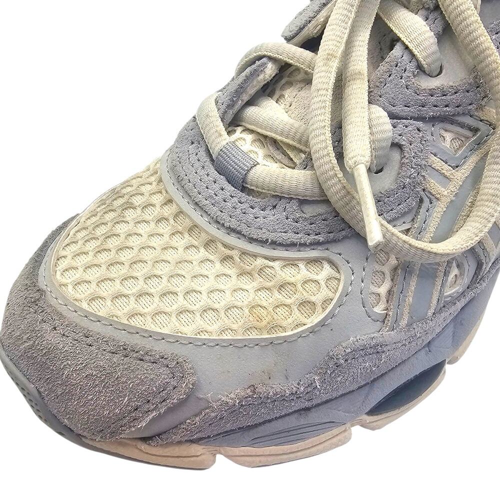 Asics Ivory Mid Gray Blue Sport Style Gel-NYC Sporty Casual Sneaker - Picture 8 of 10